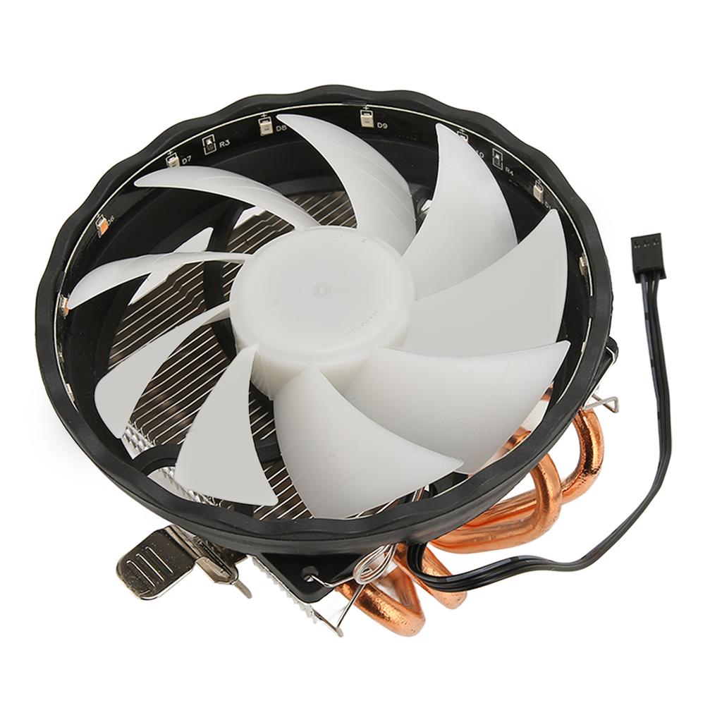 12cm CPU Cooler 3pin Interface Low Noise Strong Heat Dissipation Computer CPU Cooling Fan with RGB Lights