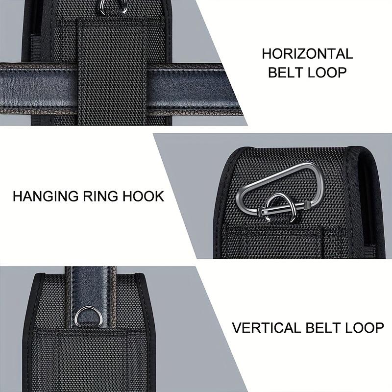 Durable Nylon Cell Phone Pouch with Adjustable Belt Loop - Lightweight Holster Case, Easy-Clean, Perfect for Daily Commute, Phone Pouch