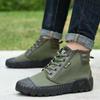 Jiefang shoes men's non-slip and wear-resistant construction site work farmland shoes labor insurance shoes low-top canvas breathable deodorant rubber