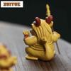 Yixing Zisha Cartoon Time Dragon Shen Tea Pet Luxury Tea Games Tea Figurine Play Toys Tea Statue Ornaments Can Be Raised Craft