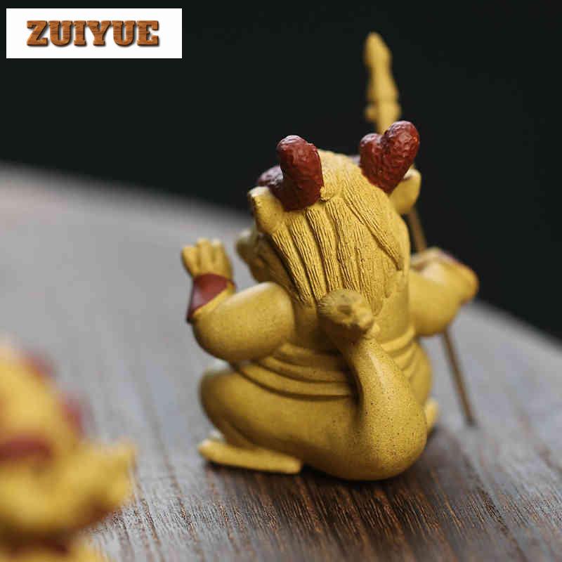 Yixing Zisha Cartoon Time Dragon Shen Tea Pet Luxury Tea Games Tea Figurine Play Toys Tea Statue Ornaments Can Be Raised Craft