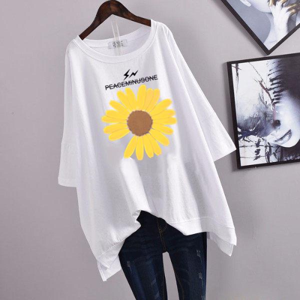 Women's Casual Loose Mid-Length Short-Sleeve T-Shirt