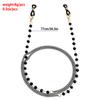 Metal Glasses Chain Mask Chain Simple High-End Glasses Chain Women'S Black Crystal Neck Glasses Accessories