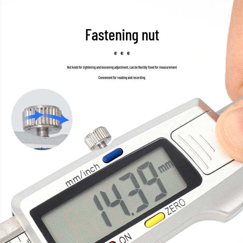 YTH Stainless Steel Digital Vernier Caliper 150mm - Precise Depth, Inner & Outer Diameter Measuring Tool