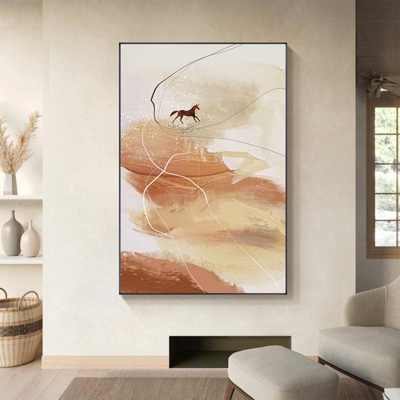 Poster e Stampe di Paesaggi Astratti Nuvole Cavallo Immagini su Tela Decorazione Pitture Nordic Wall Art per Soggiorno Casa
