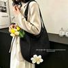 New Style Holiday One-Shoulder Knit Bag: Retro Mesh Hollow Design, Simple Woven Handbag, Exquisite Beach Accessory.