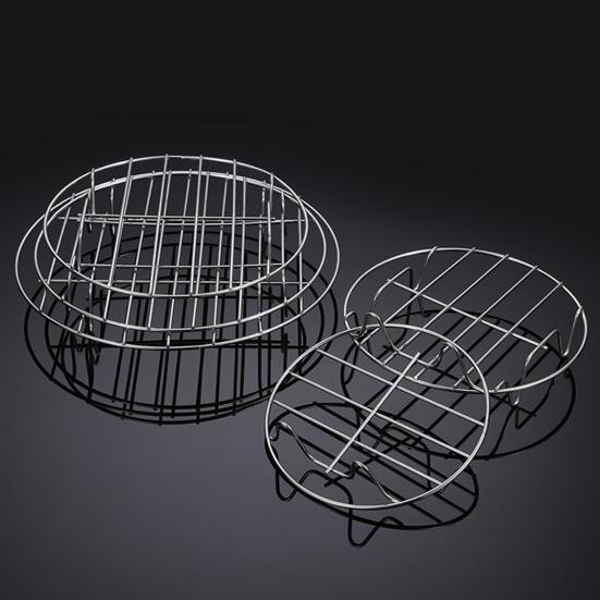 Stainless Steel Steaming Rack Multifunctional Cooling Rack Round Four-Legged Steaming Rack for Kitchen Cooking