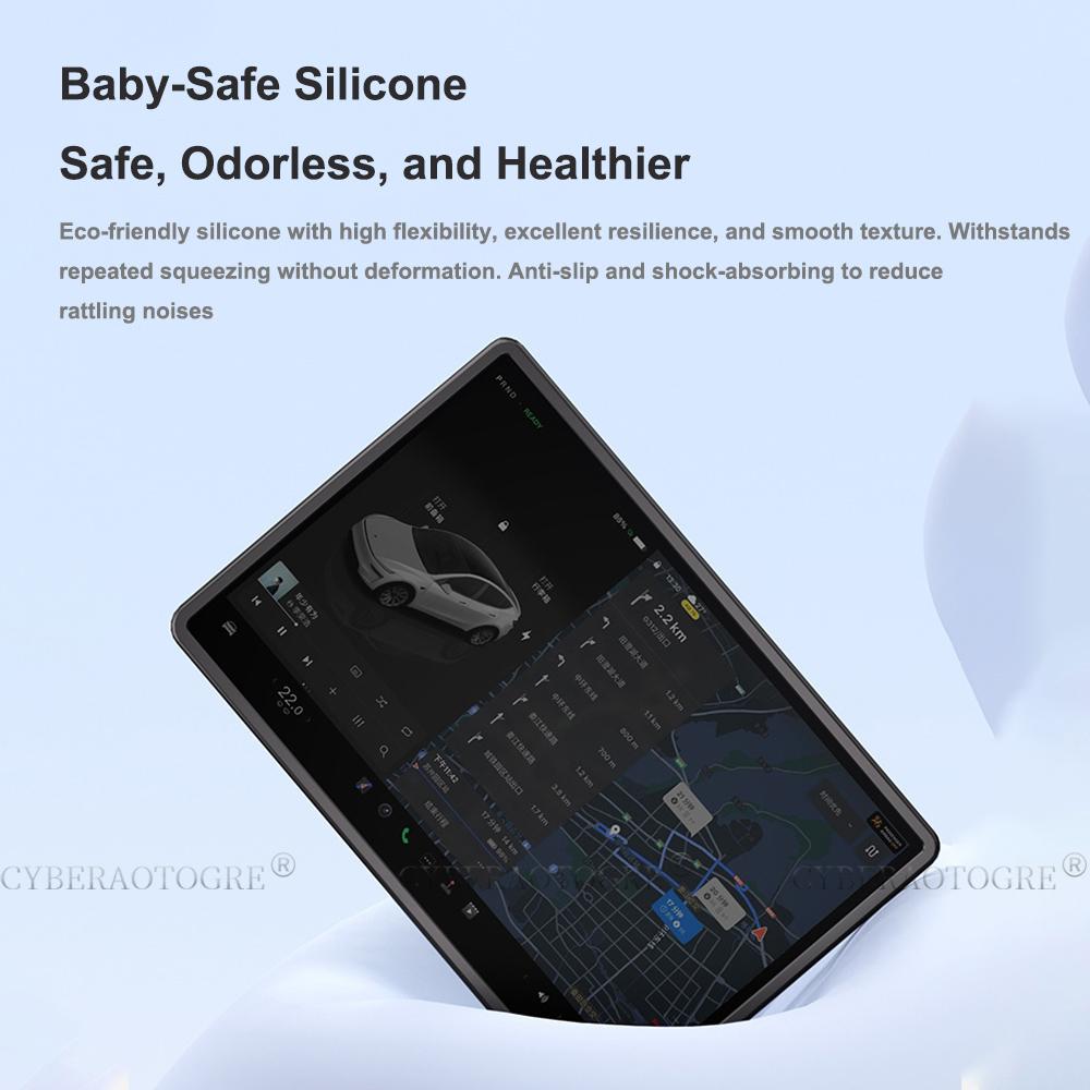 For Tesla Model Y Juniper 2026 Model YL Central Control Navigation Screen Protector 16-inch Silicone Protective Frame Edge Cover
