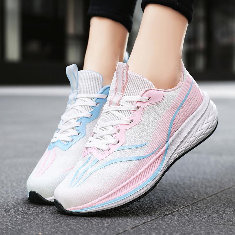 Running shoes Flying woven mesh breathable bottom sports shoes Men and women Children Young and young students Lightweight casual shoes