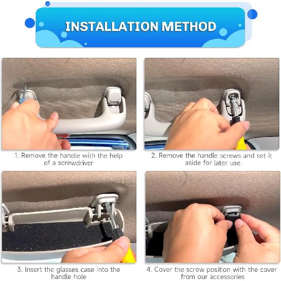 SXCY For -2024 2025 Hyundai Tucson Santa Cruz Glasses Holder Box For -2024 2025 Tucson Santa Cruz Interior Accessories For Hyundai Sunglasses Case