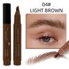1PC double-effect fast eyebrow pencil: unique hair design, can shape a clear and realistic eyebrow shape, waterproof