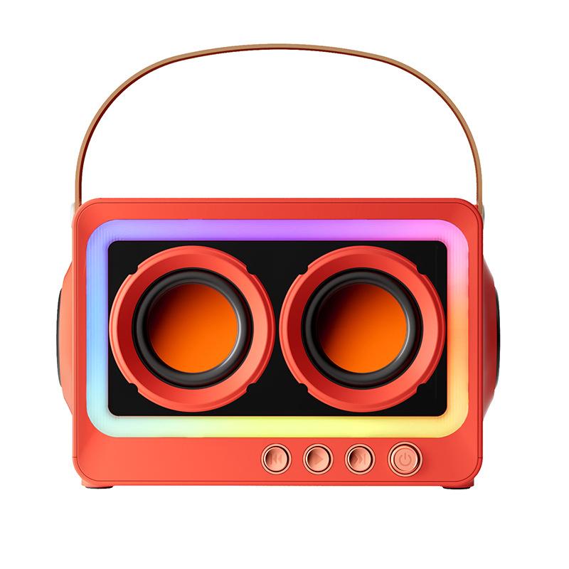 Portable Retro Bluetooth Speaker TWS Hifi Stereo Soundbar Subwoofer Wireless MP3 Music Player with Mic Support TF Card USB Play