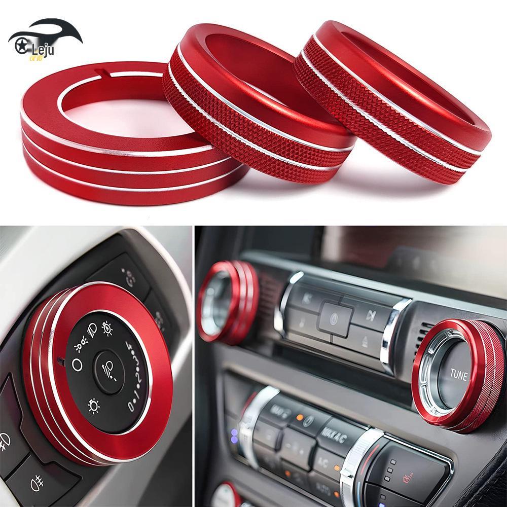 

2015-2023 Ford Mustang A/C Knob & Console Decorative Ring синій