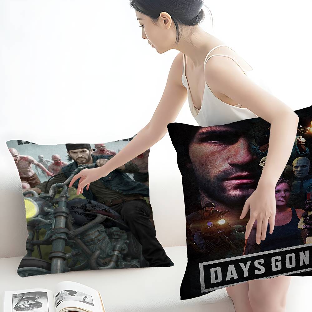 Videospiele Days Gone Kissenbezug Polyester Sofakissen Dekorative Wurfkissen Heimdekoration Kissenhülle