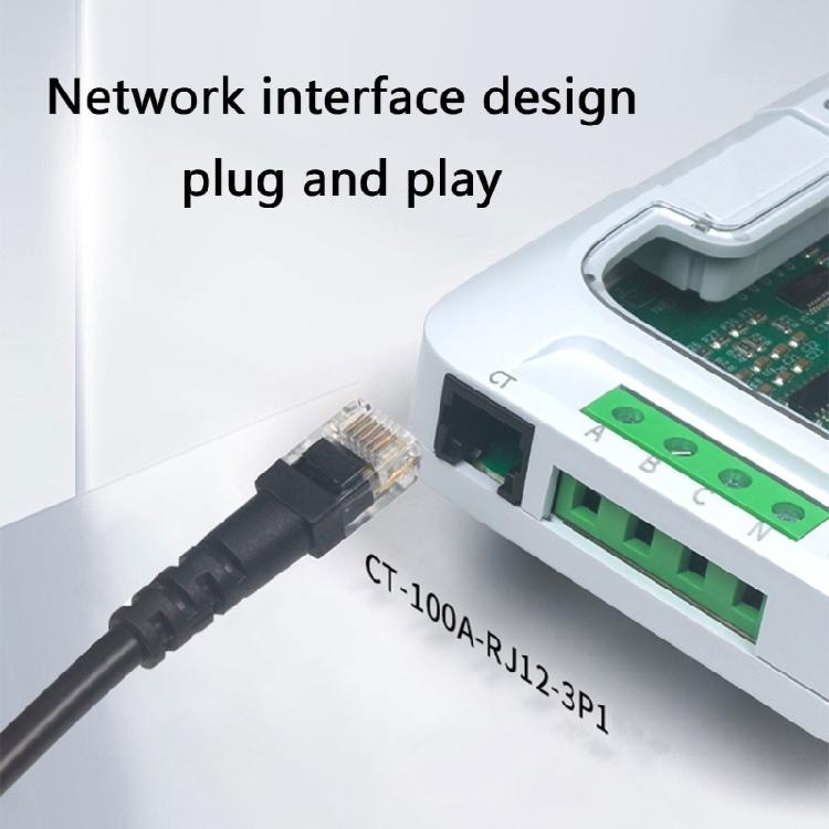 100A AC 220/380V RS485 Modbus Power Monitor Three Phase AC Energy Meter Module Clear View Energy Meter Wattmeter