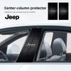 2Pcs Car Center Pillar Stickers Auto logo Middle Column Decals For Jeep Grand Cherokee Wrangler JK Gladiator Compass Renegade Pa