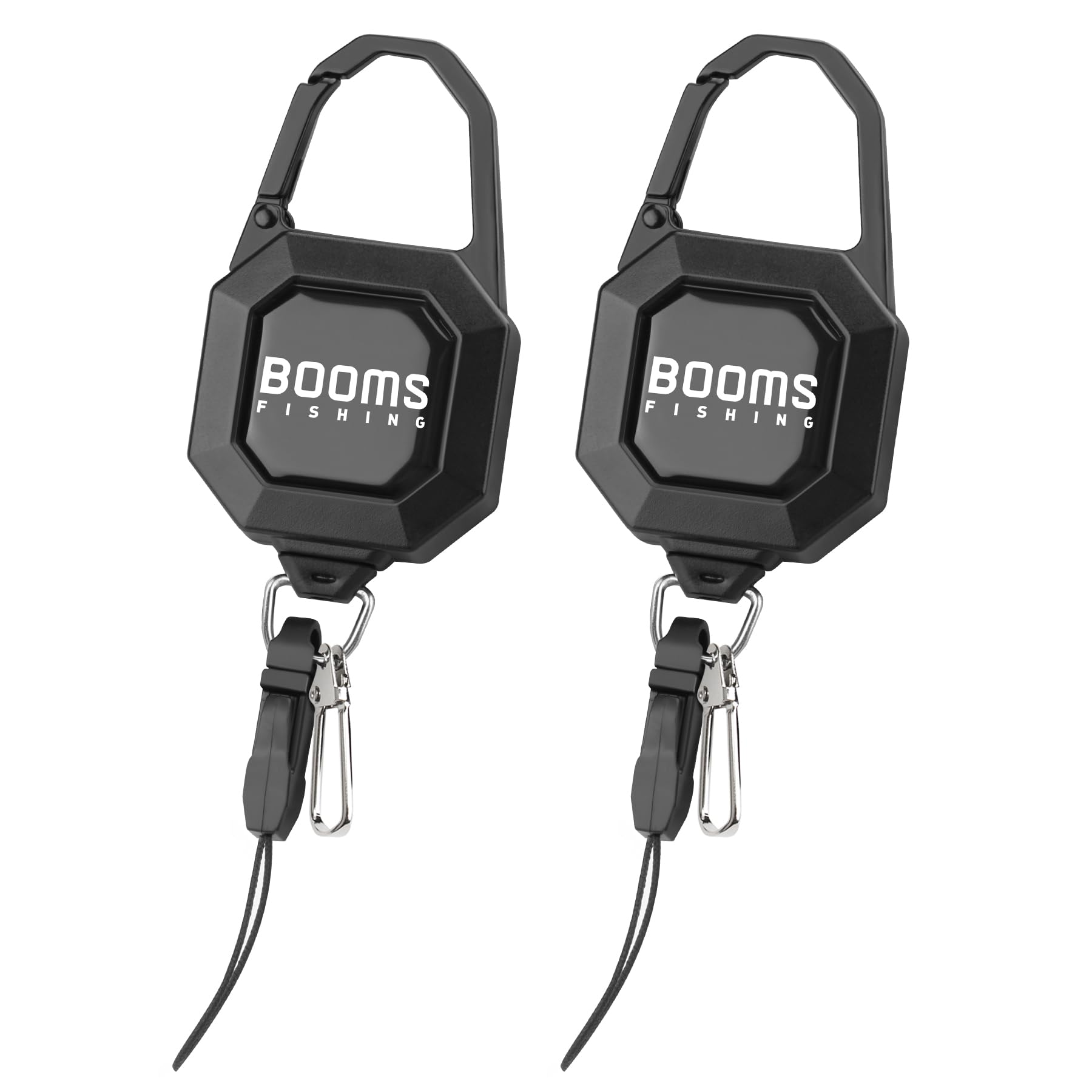 Booms Fishing RG4 Carabiner Pin-on Reel Key Reel Zinc Alloy