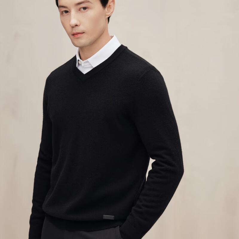 Erdos EMZ Men's Spring/Autumn V-Neck Wool & Cashmere Sweater