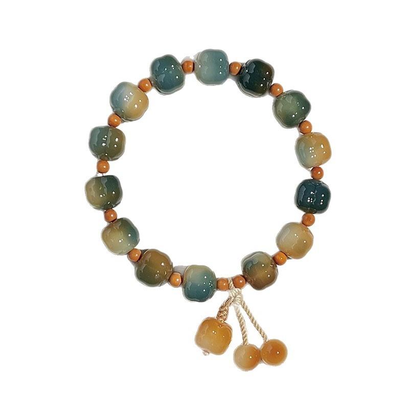 Dunhuang Little Persimmon Bodhi Single Circle Hand String for Men and Women, Playing Cultural and Artistic Bracelet, Bodhi Root Design Bracelet