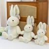 Cute Polka Dot Bunny Plush Toy With Pp Cotton Filling For Girls And Kids Gift