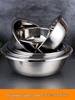 Extra Large Non-Slip Stainless Steel Bowl for Vegetables, Dough Kneading, and Laundry