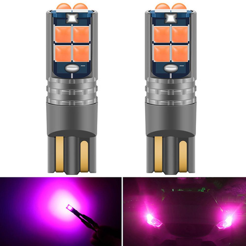 2pcs T10 W5W Super Bright Car Interior Reading Dome Light Marker Lamp 168 194 LED Auto Wedge Parking Bulbs Orange High Quality