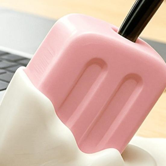 Desktop Stationery Storage Cute Melting Popsicle Pen Holder, Unique Decorative Organizer, Fun Office Supplies Durable PLA Container for And