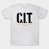 Men Black Print T-shirt Crone In Training No-Cut Transfer Paper Print Cotton Tshirt