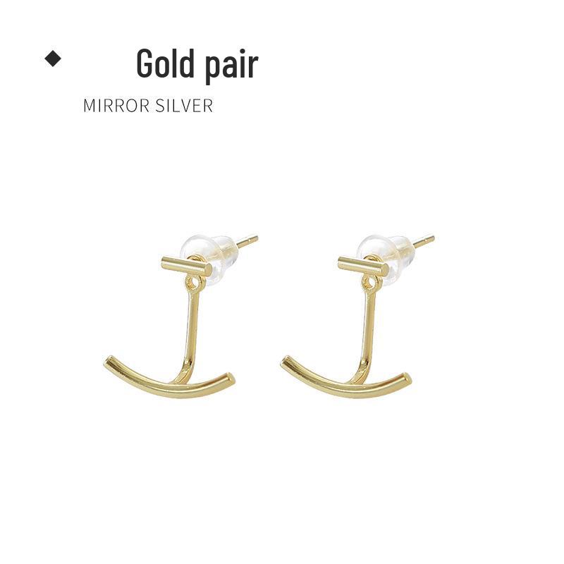 Retro-Hängeohrringe im koreanischen Stil: Trendiger & Schlichter Hip-Hop-inspirierter Schmuck für Damen. beige
