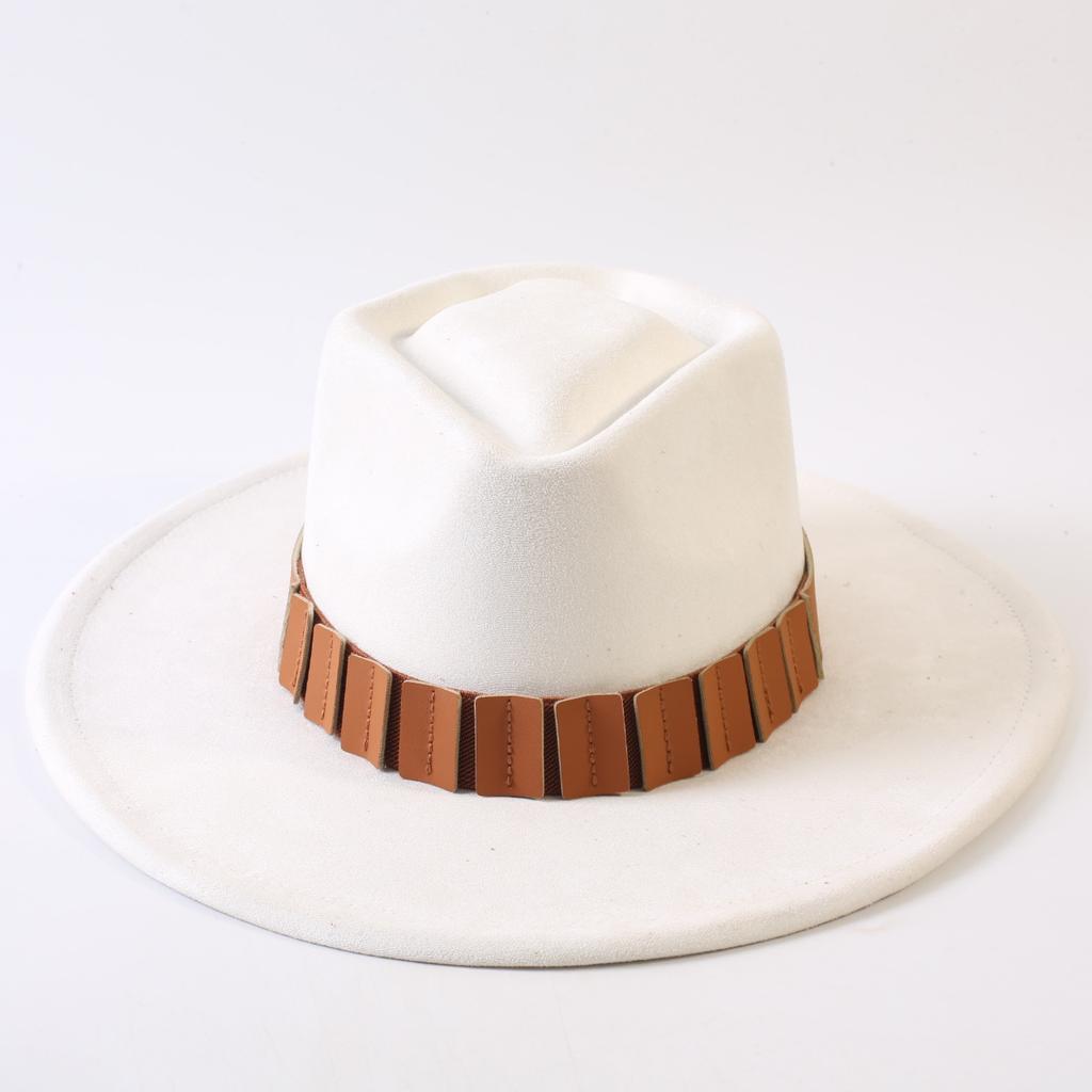 Popular European and American Style Suede Big-brimmed Top Hat, Men's and Women's Classic Fashion Western Cowboy Hat