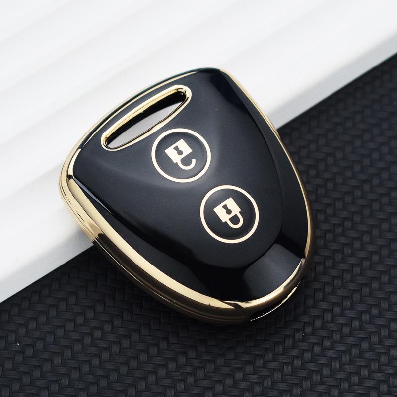 

Чехол для ключей из ТПУ с 2 кнопками, брелок для PERODUA Alza Myvi Axia для Toyota Avanza Wigo Grand Daihatsu Xenia, держатель для ключей, брелок Key Case чёрный