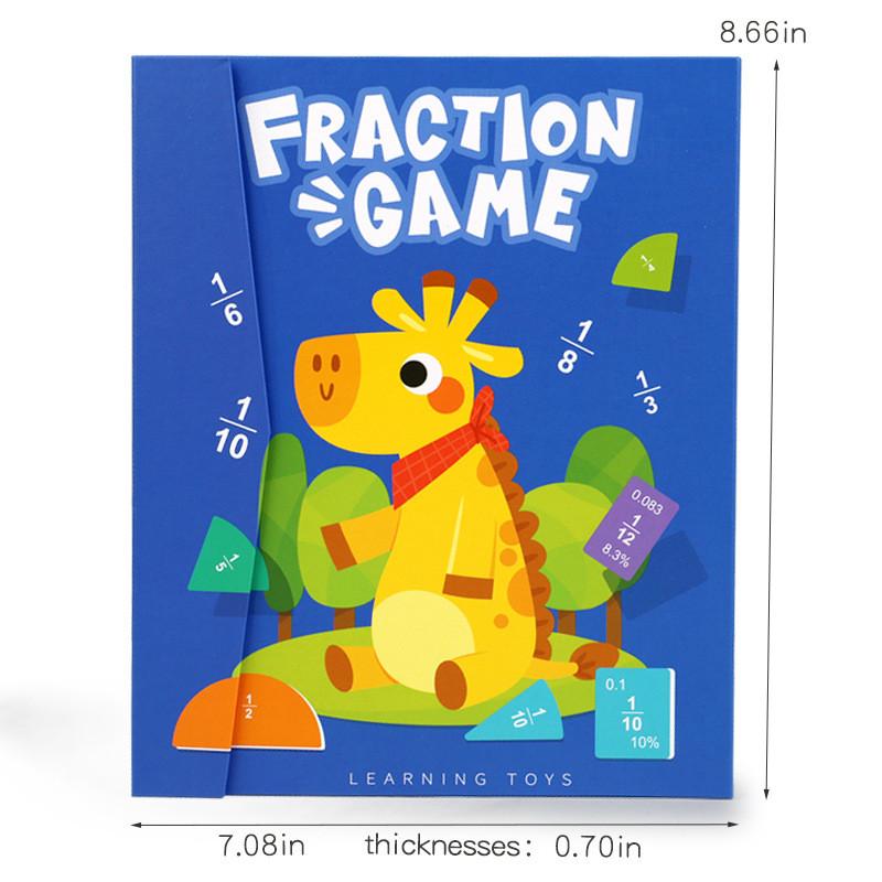 Educational Math Manipulative Magnetic Fraction Board For Kindergarten Learning