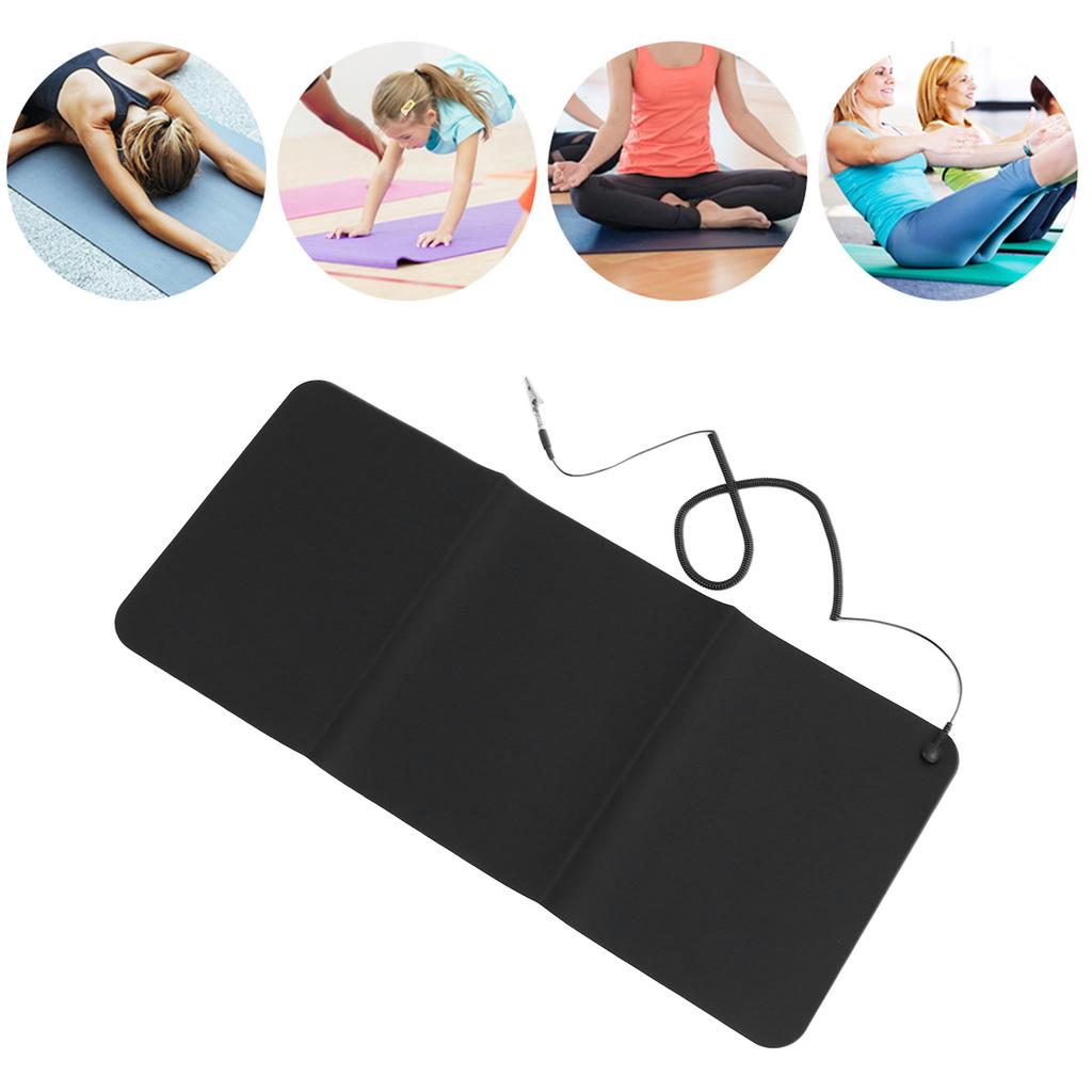 Ground Mat Anxiety Relief Mouse Pad Foot Pad Breathable Eliminate Static PU Grounding Earthing Pad with Cable 30x68cm