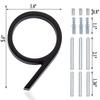 Xiaomi 142mm Floating Exterior House Numbers Modern Number Signs on the Door Extra Large Black Apartment Address and Mailbox Plate