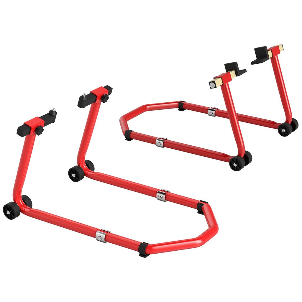 Motorcycle Stand, 390 Kg Capacity, U+L Forks, 43 X 36 X 64 Cm, Red