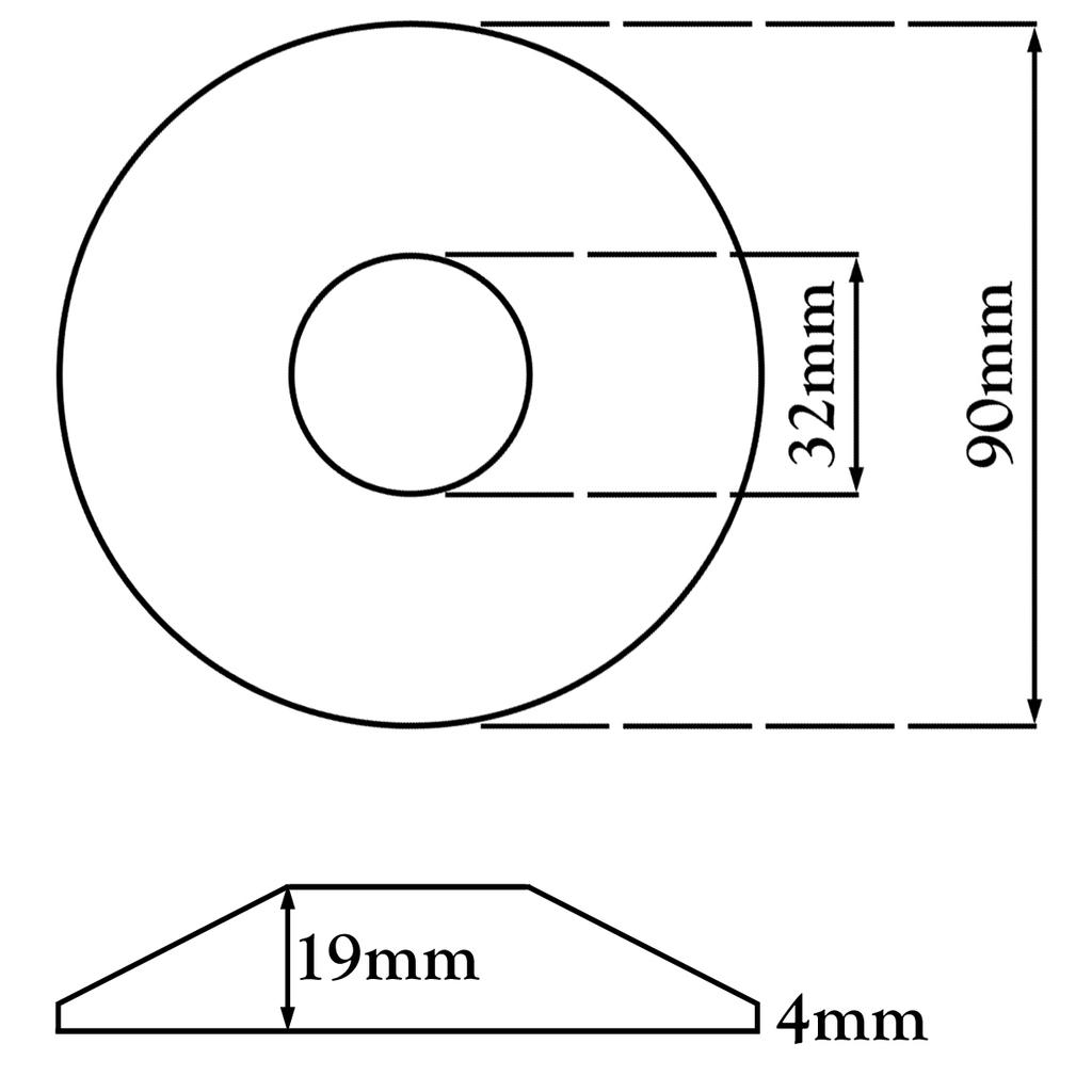 Rozeta Biała 32 Mm