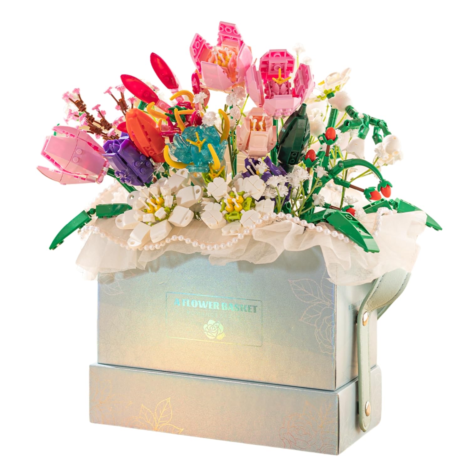 

IMPLAY TOYS Blossom Series Bouquet 761 Pieces Box, Blue, (6023)