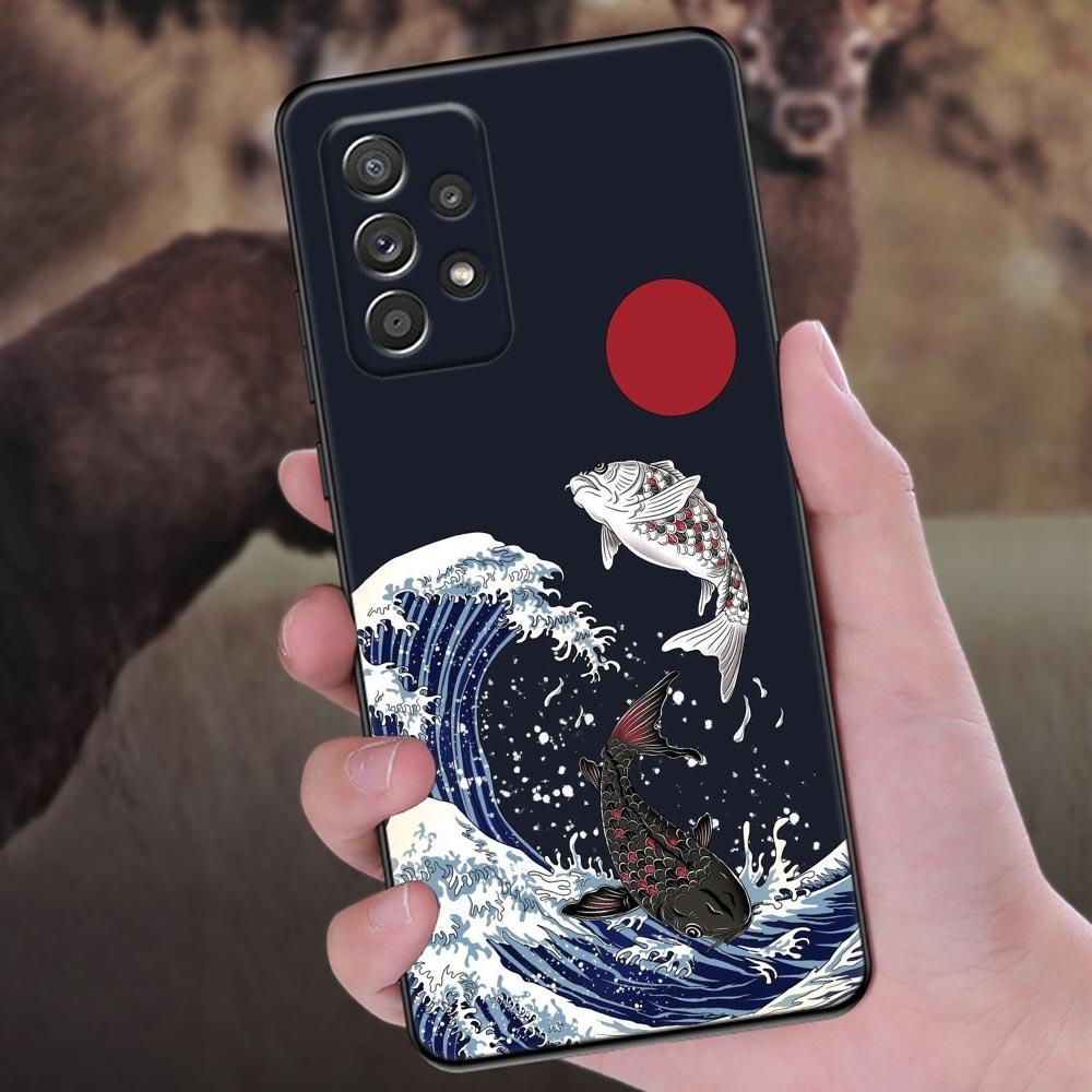 Japanese Art Hokusai kanagawa Great Wave Cover Galaxy A53 5G Case For Samsung A54 A52 A52S A51 A55 A73 A72 A35 A32 A33 Back Case