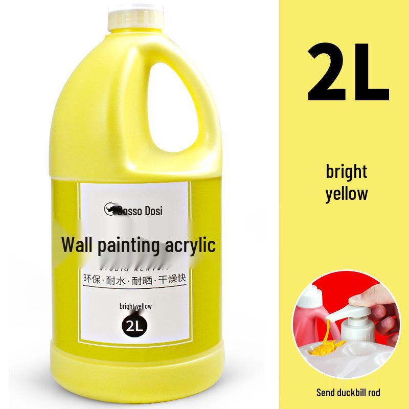 2L Acrylic Paint Bucket for Wall, Textile & Graffiti DIY Projects