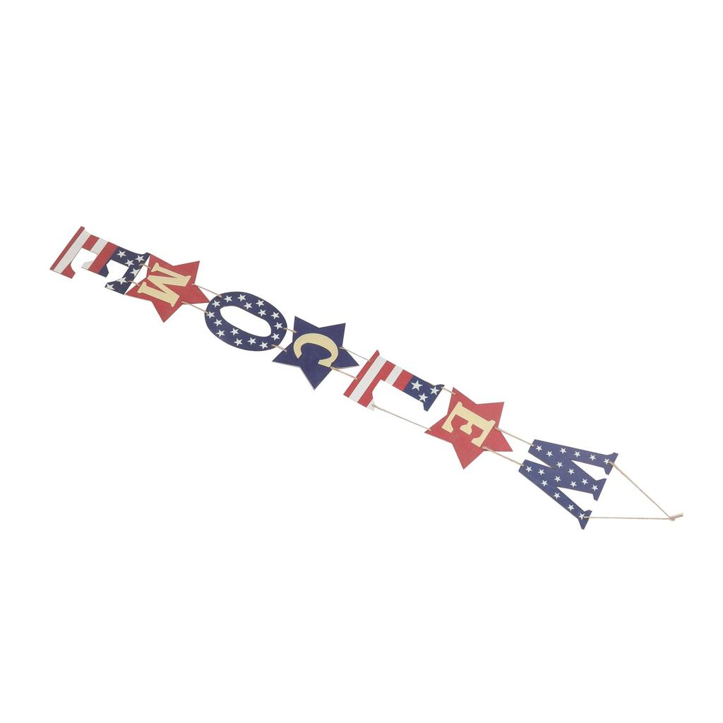 Independence Day Door Hanging Ornaments Wooden Decorative Pendant for Home Shopwindow Decoration