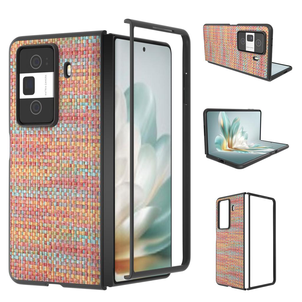 For Honor Magic Vs3 5G Case Leather+PC Phone Cover Plaid Texture