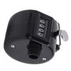 4 Digit Number Counter Compact Hand Mechanical Counter with Reset Knob for Counting Numbers Knitting Black