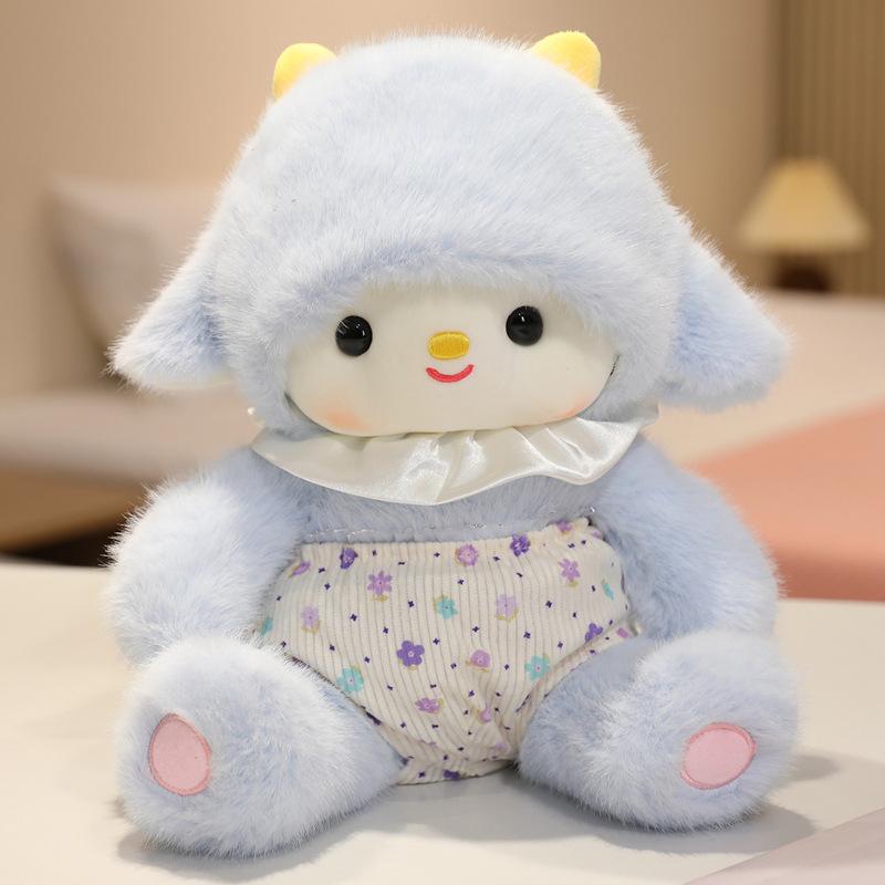 

New lamb doll birthday gift for girlfriend to hug sleeping doll doll cute dressing lamb plush toy 23cm【0.17kg】