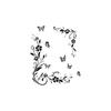 Pure Black Flower Butterfly Bathroom Bathroom Door Sticker Bathtub Sticker Bedroom Background Wall Sticker Self-adhesive Wall Sticker