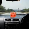 CRAFTAM Orange Ganesha Idol for Car Dashboard , Ganpati Bappa Murti Mini Statue, for Home Car Decor (7×4×5.5 Cm)