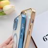 For Magsafe Magnetic Clear Camera Lens Protector Case For iPhone 14 13 12 11 Pro Max X XR XS Plating Wireless Charging Cover