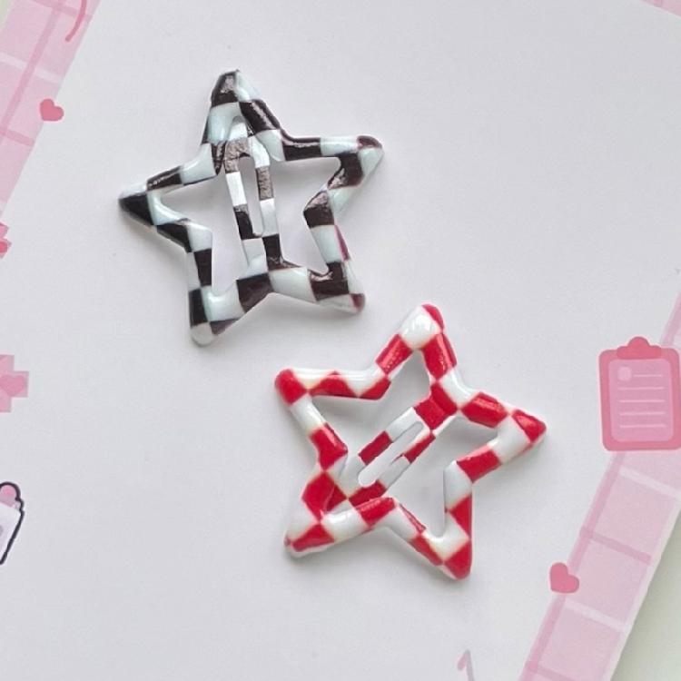 10lots Eye Catching Lattice Star Hairpin Children Cartoon Unisex Hair Clip for Enhancing Hairstyles In Various Settings