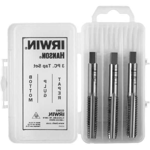 IRWIN Tap Set, High Carbon Steel, 16 NC, 3/8-Inch, 3-Piece (2634)
