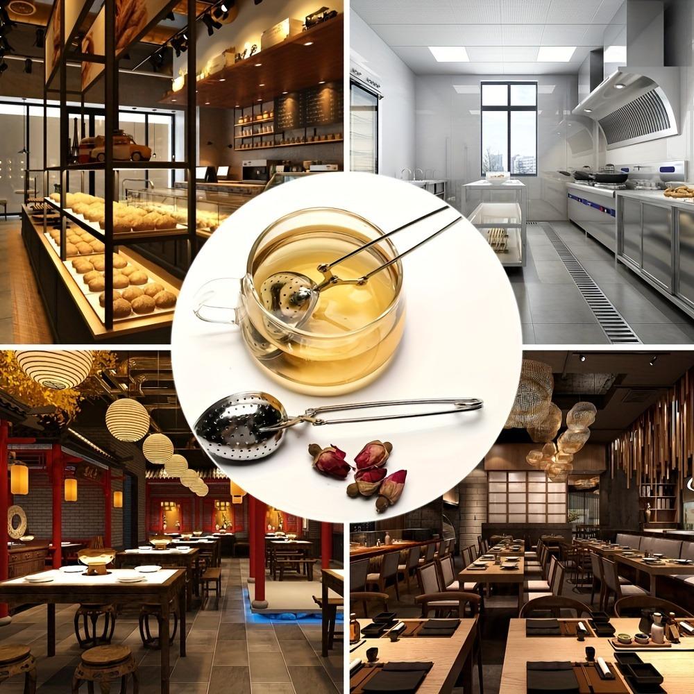 1dílný čajový louhovač z nerezové oceli ve tvaru srdce s dlouhou rukojetí na sypaný čaj a bylinkový čaj,