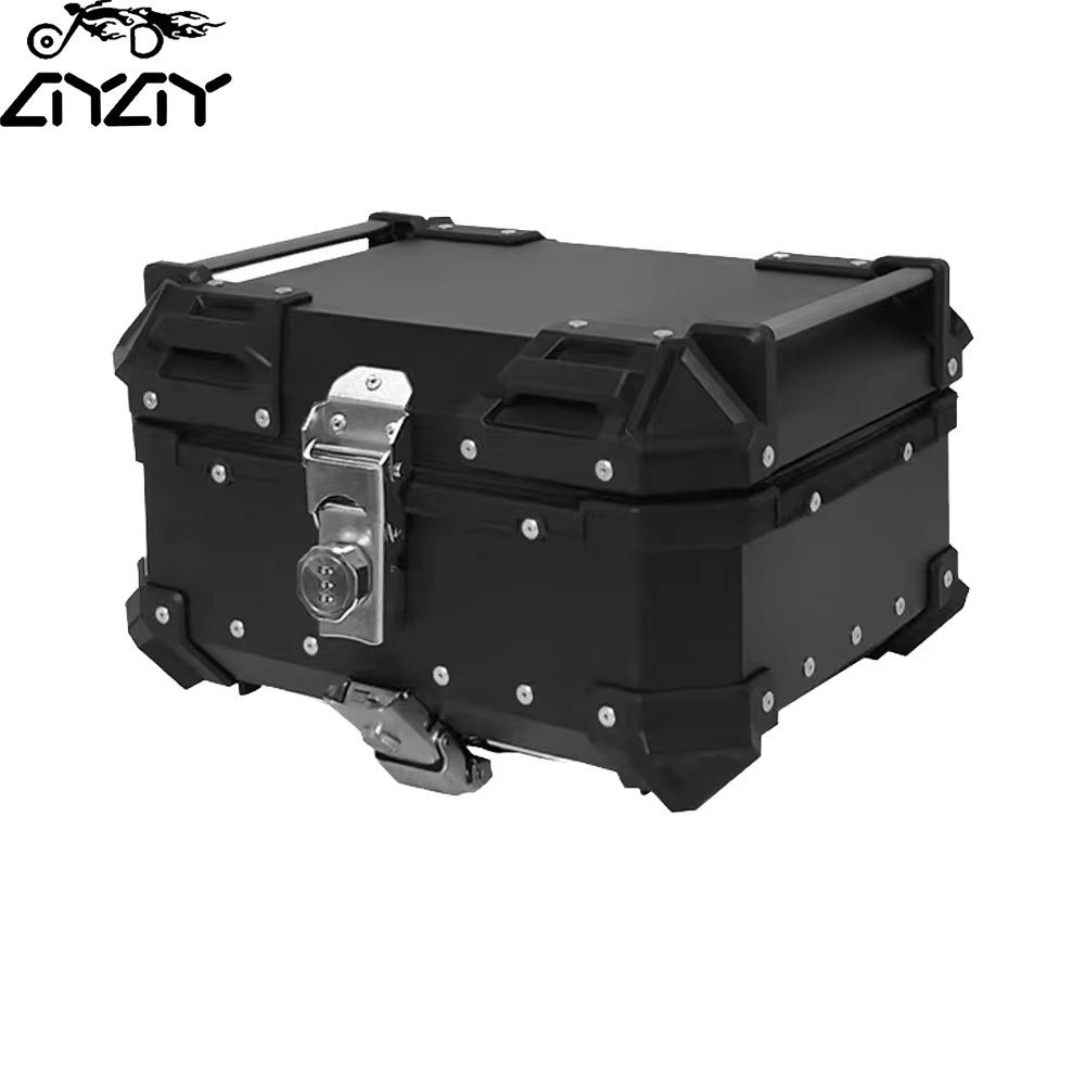 25L Wear-Resistant Aluminum Alloy Anti-Theft Motorcycle Storage Box with Password Lock, Customizable for Electric Scooters 25L чёрный
